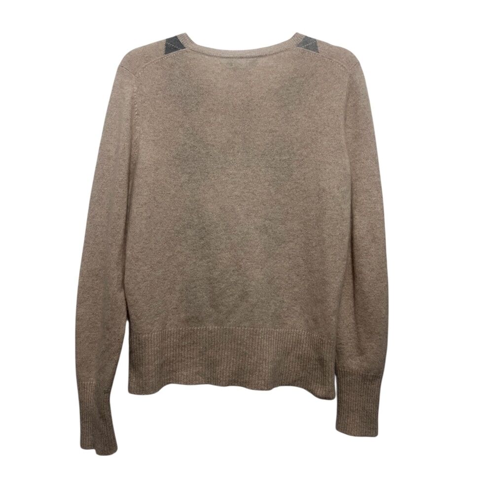 Apt. 9 100% Cashmere Argyle Button Front Sweater … - image 2